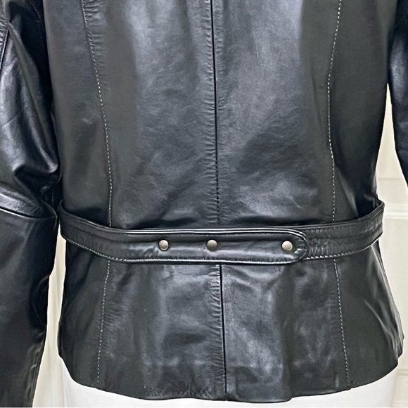 ELKI Women’s Latin Designer Embroidered Black Leather Jacket Sz M Hispanic Artsy - Picture 9 of 16
